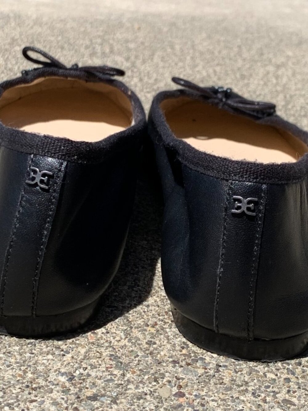 Sam Edelman Felicia Luxe Flat Black Leather Flats Size 9M - Picture 4 of 8